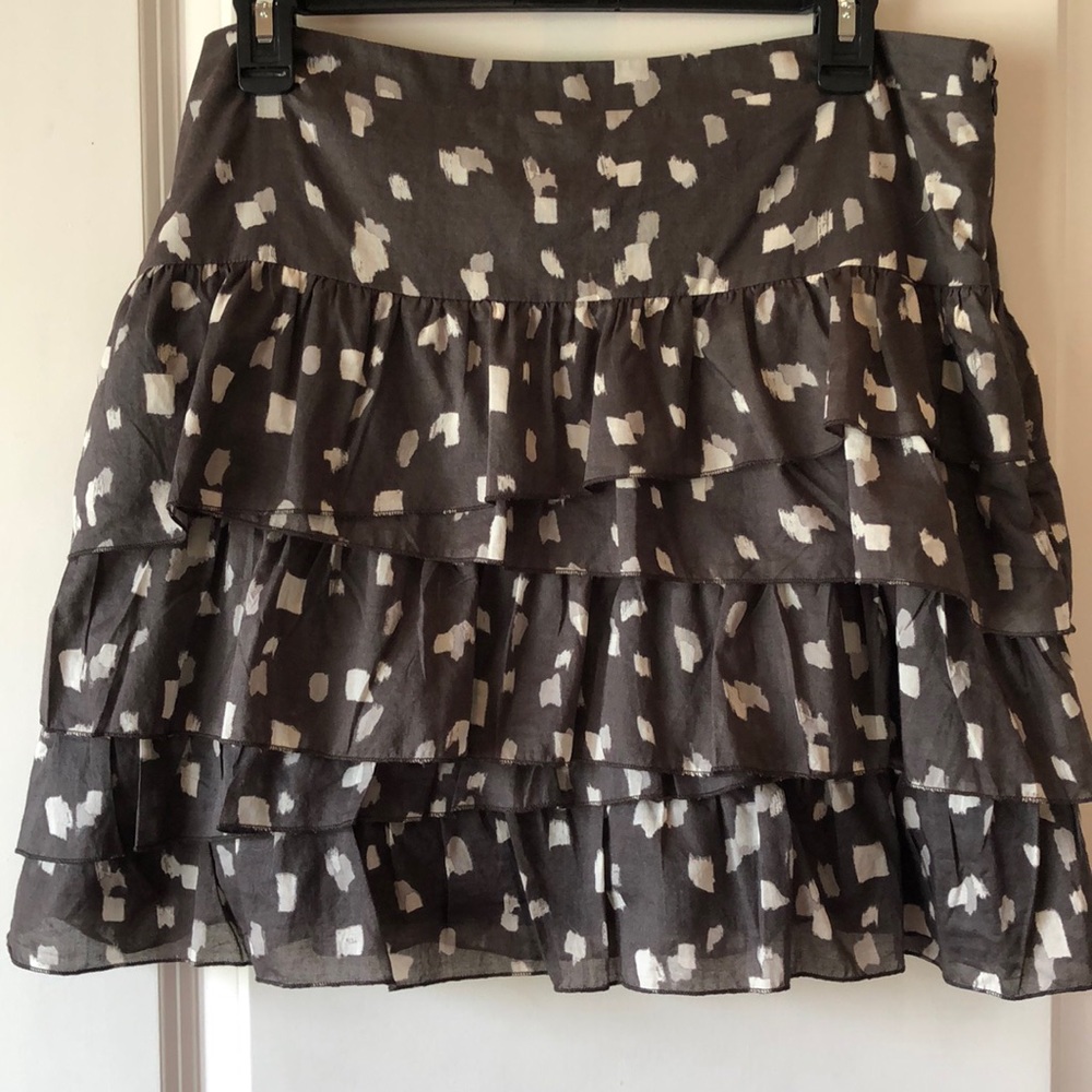 Ann Taylor Loft tiered ruffled skirt Sz 10